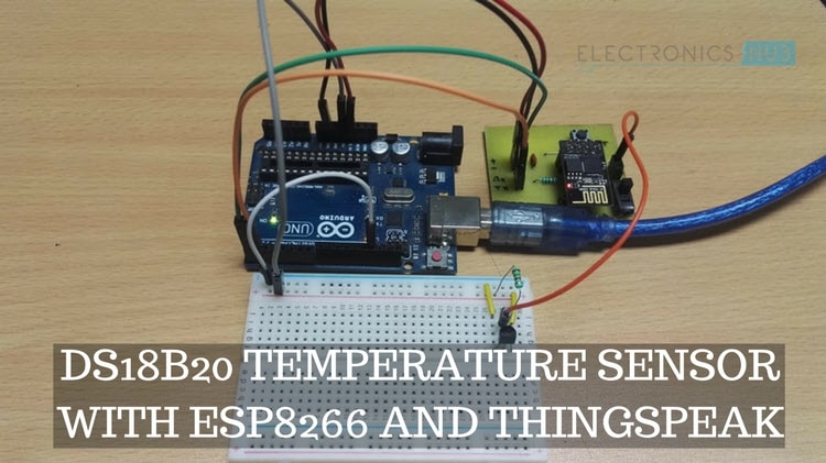 DS18B20温度传感器，ESP8266和ThingSpeak特色图像