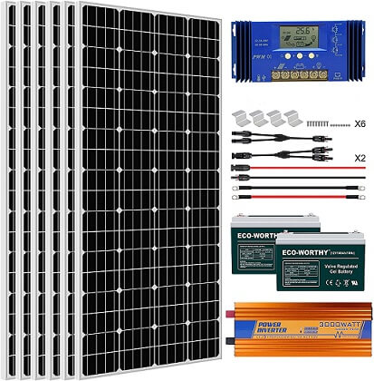 Eco-Resyy 1kW太阳能电池板系统套件